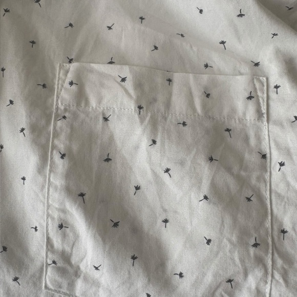 Men Goodfellow & Co Black & White Dandelion Seed Long Sleeve Button-Down Size L - Picture 8 of 8